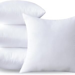 20 x 20 Pillow Inserts Set of 4 - Premium Soft and Fluffy 20 Inch Large Sofa Decorative White Square Throw Pillow Inserts Stuffing for Living Room