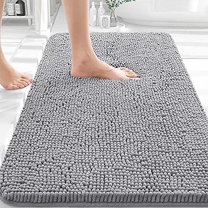 OLANLY Bathroom Rugs 30x20, Extra Soft Absorbent Chenille Bath Rugs
